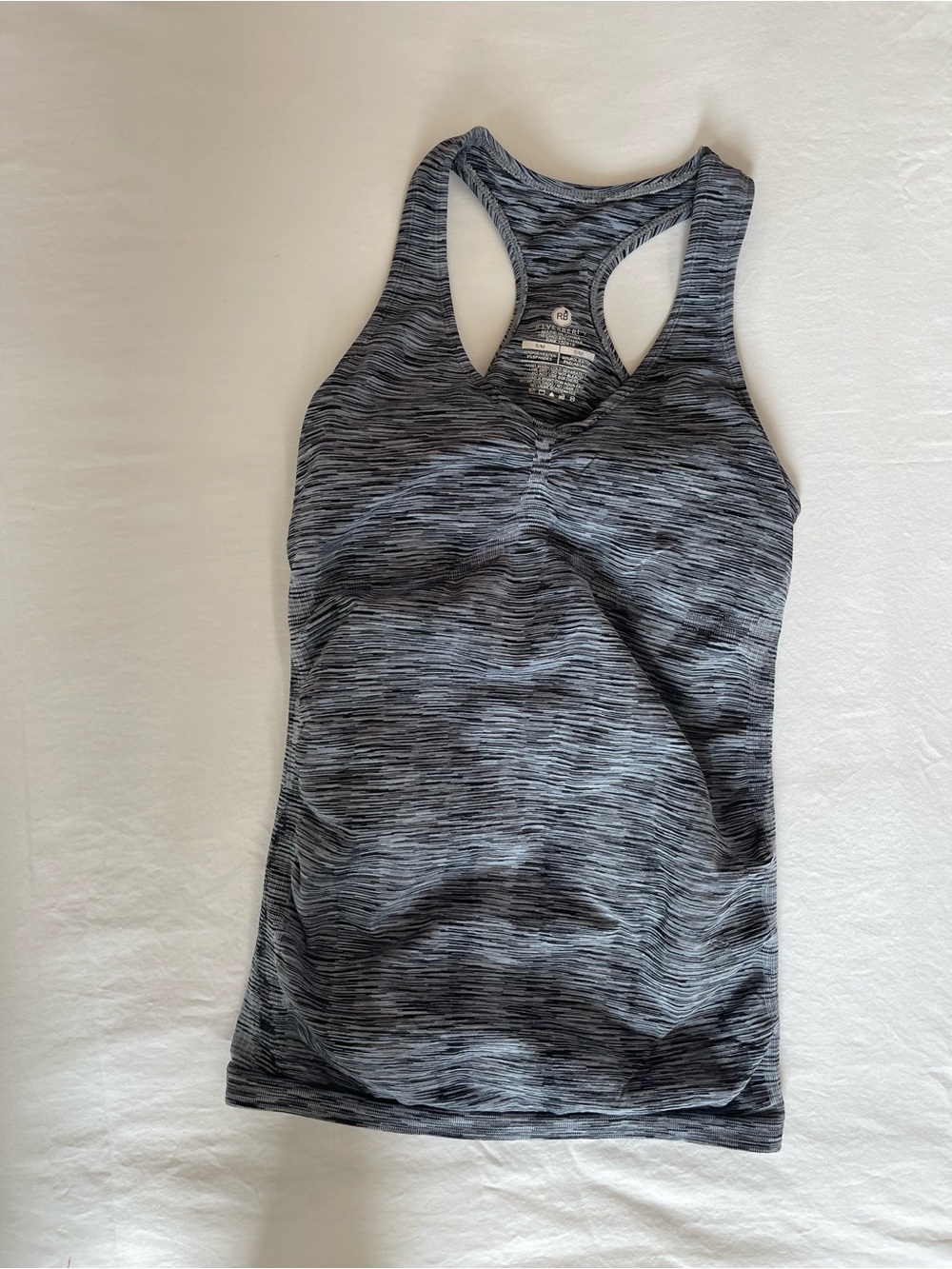 Women’s Gray Space-Dye Racerback Tank with Built-in Support
